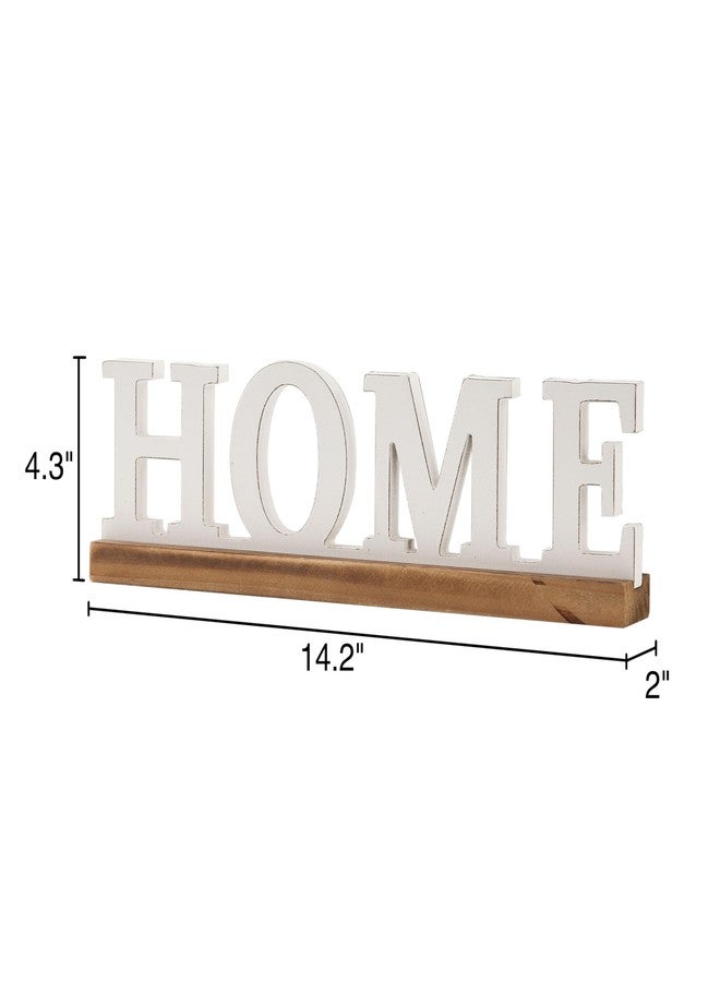 Sintosin Rustic Home Decor Signs for Tabletop 14 inches, Boho Distressed White Wooden Signs for Home Decor Farmhouse, Christmas Decorations for Indoor Living Room Shelf Bedroom - Image 2